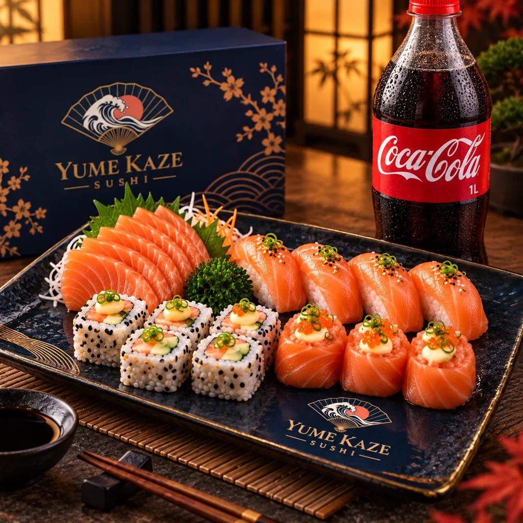 Combinado Lua Coral — 16 Peças + Coca-Cola 1L